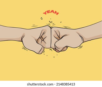 Fist bump is a gesture similar in meaning to a handshake or high five. A fist bump can also be a symbol of giving respect or approval, as well as companionship between two people. It can be followe 