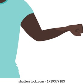Fist bump greeting concept vector