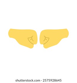 Fist bump hit hand emoji vector punch bro vector illustration