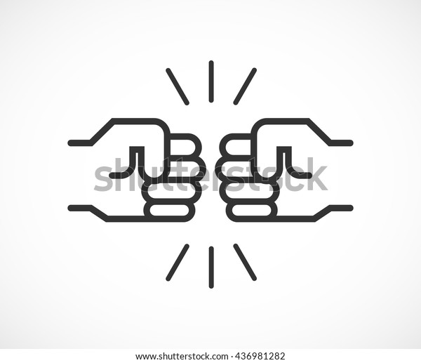 Fist Bump Icon Stock Vector (Royalty Free) 436981282