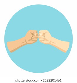 Imagem de design do ícone de saliência do punho. Ilustração de vetor plano.