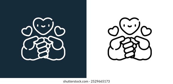 fist bump ícone isolado em cores brancas e pretas. fist bump outline linear vetor ícone do dia internacional de coleta para aplicativos móveis, web e ui.