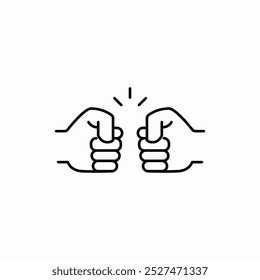 fist bump icon sign vector