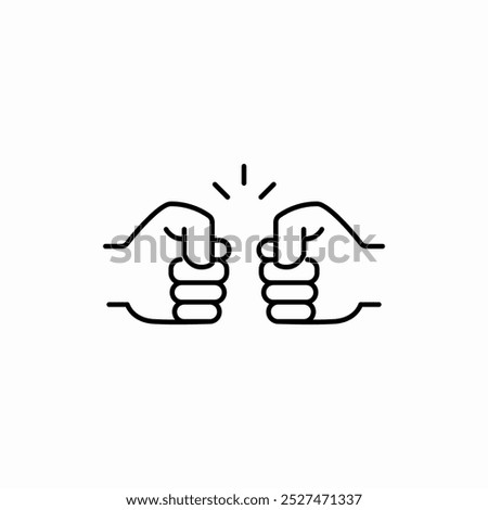 fist bump icon sign vector