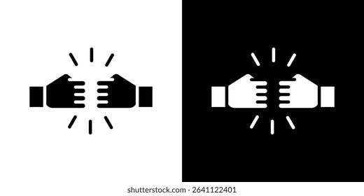 Fist bump icon symbols. Vector illustration.