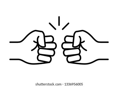 Fist Bump icon - vector