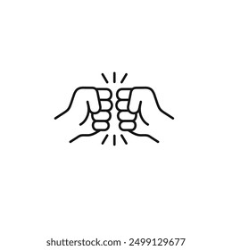 Fist bump icon vector. EPS 10 editable vector