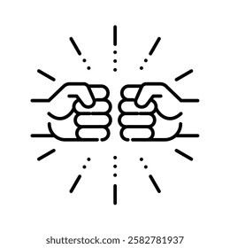 Fist Bump Icon, vector material