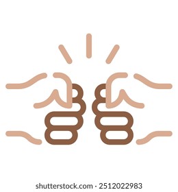 Fist bump icon for web, app, infographic, etc