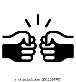 Fist bump icon for web, app, infographic, etc