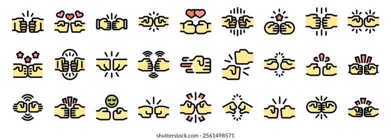 Fist bump icons represent greeting, teamwork, respect, partnership, and collaboration