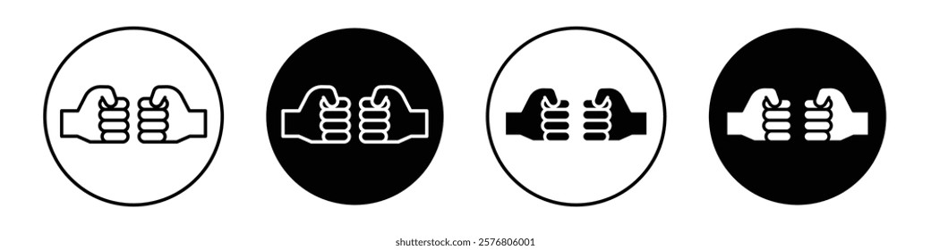 Fist bump icons vector pack for web designs