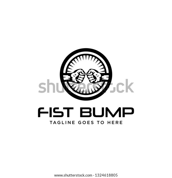 Fist Bump Logo Two Hand Fight Signs Symbols Sports Recreation