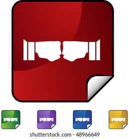Fist Bump web button isolated on a background.