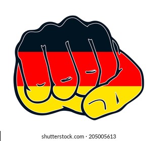 Fist with colors of germany 