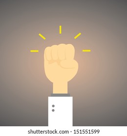 Fist concept vector cartoon style