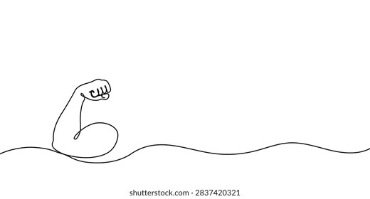 Fist continuous line hand