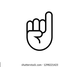 Fist with elongated little finger sign vector design. Hand, pinky, sign. Gesturing concept. Vector illustration