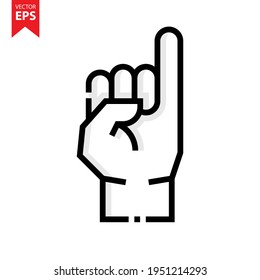 Fist with elongated little finger sign vector design. Hand gestures symbol for your website design, logo, app, UI. Eps10 vector illustration.