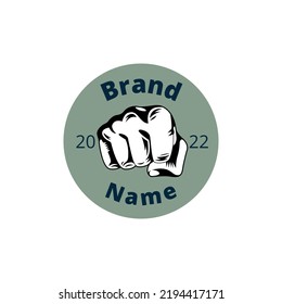 fist emblem design vector art