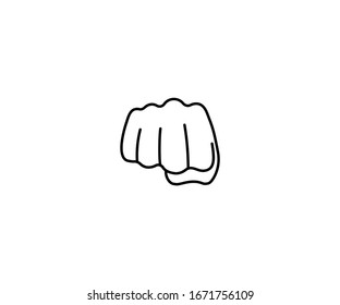 Fist emoji vector isolated icon illustration. Fist emoticon