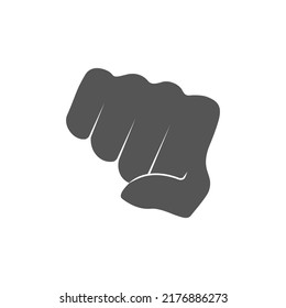 Fist fight, punch. Flat vector illustration isolated on white background.