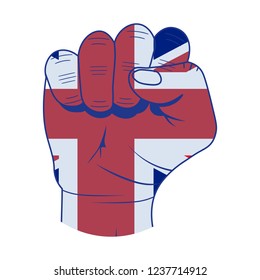 fist. the flag of England, Britain, UK. vector illustration