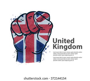 fist. the flag of England, Britain, UK. vector illustration