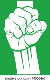 fist and flag of nigeria