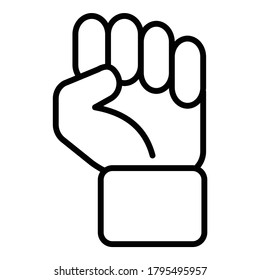 Fist Flat Icon Isolated On White Background