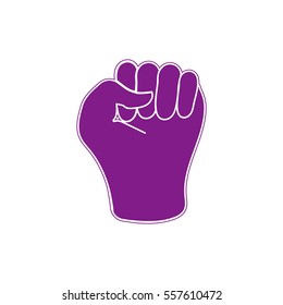 
Fist in flat style.