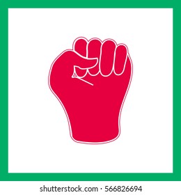 Fist in flat style.