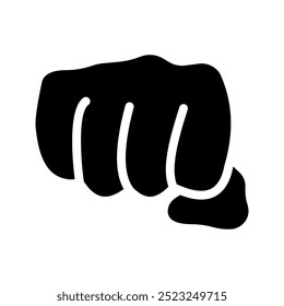 Fist, forward punch icon color editable