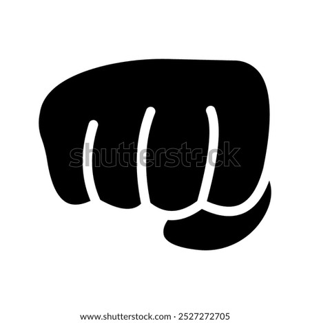 Fist, forward punch icon color editable