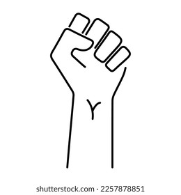 fist freedom icon on white background, vector illustration.