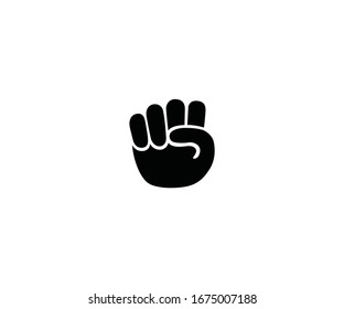 Fist gesture emoji vector isolated icon illustration. Fist emoticon