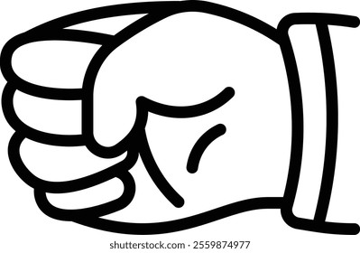 Fist Gesture Icon.  Hand Gesture Vector Icon