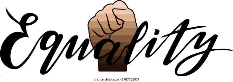 fist with gradient; icon for web or print; black lives matter; equality for everyone; 