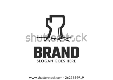 A fist from the ground logo design