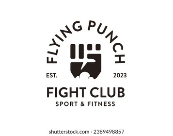 Fist Hand and Airplane Logo Design