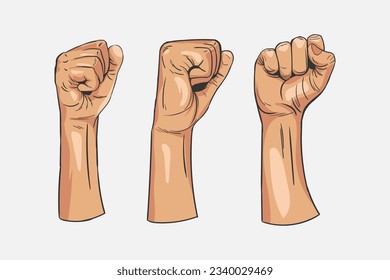 Fist hand drawn vector collection