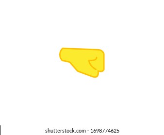 Fist hand gesture icon. Fist hand emoji, emoticon illustration