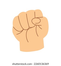 fist hand gesture icon isolated