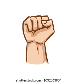 fist hand gesture with white background wallpaper vector illustration