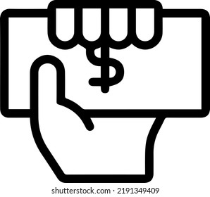 A fist hand holding money in the form of cash paper dollar bills.