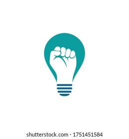 Fausthandlogo. Logo-Design des Faust-Bullenform-Konzepts	