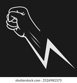 Fist, hand, proletarian protest symbol. Vector illustration