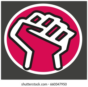 
Fist of a hand. Vector illustration