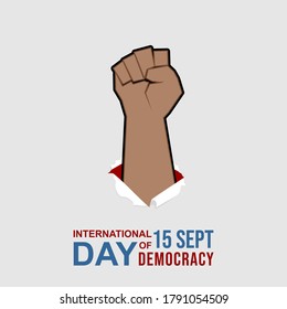Fist hand vector illustration. Perfect template design for international day of democracy design.