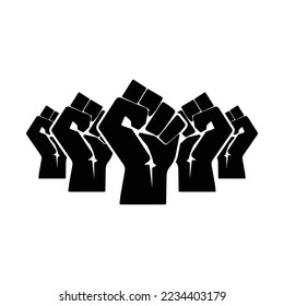 Fist hands icon isolated on white background. Revolution symbol modern, simple, vector, icon for website design, mobile app, ui. Vector Illustration